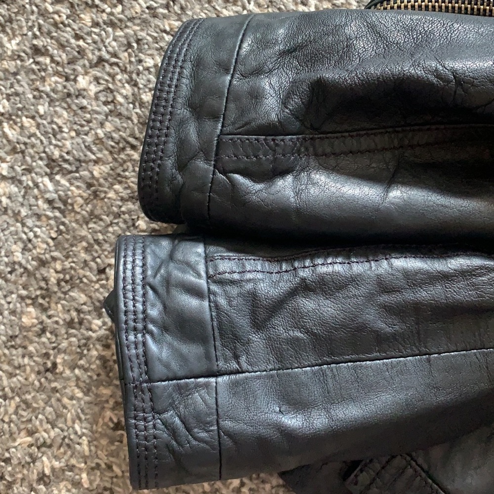 Zara Lamb Leather Biker Jacket - Picture 11 of 16